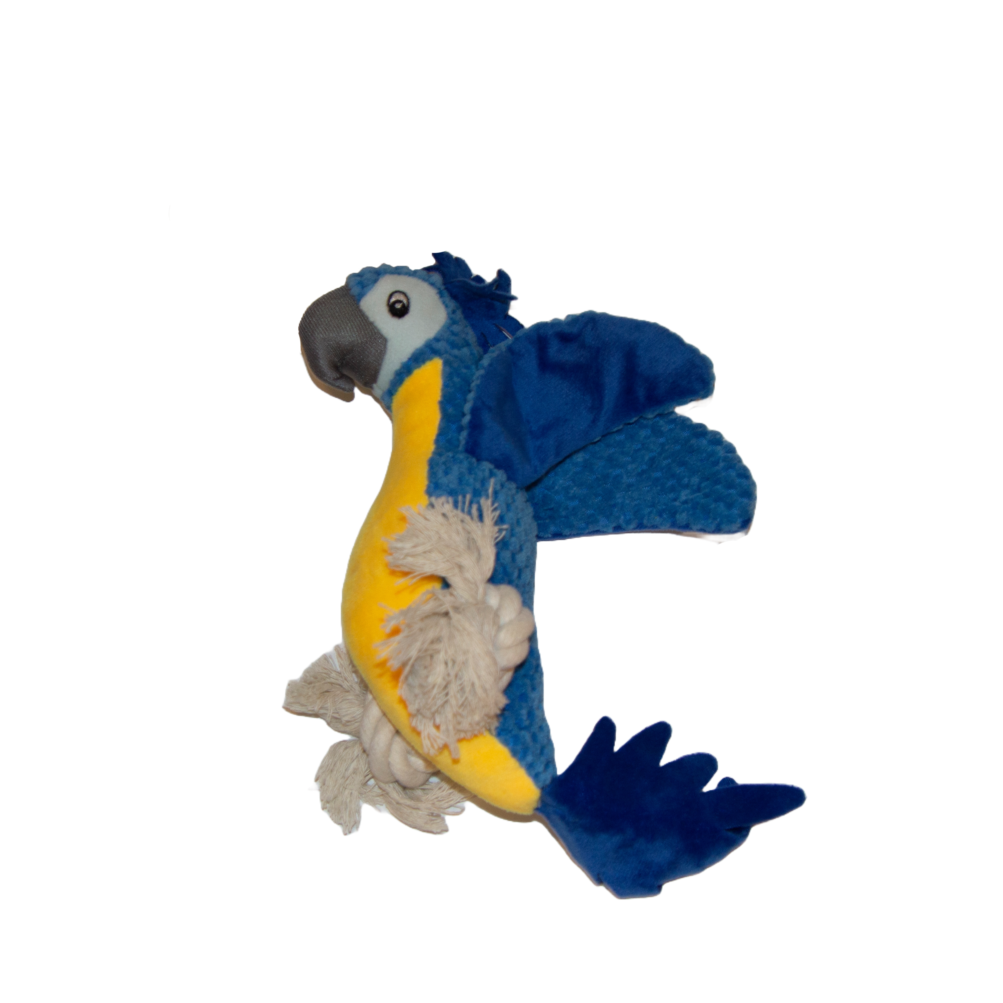 Knuffel papagaai met touw